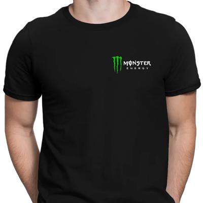 Monster Energy Logotyp Svart T-shirt Klassisk Passform T-shirt Bil Street Style