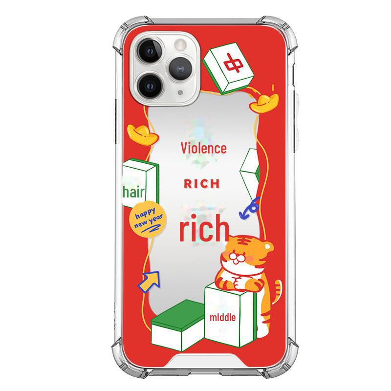 

Чехол-зеркало Zhitai Год Тигра для Apple iPhone 15 Pro/16 и Xiaomi 14 iPhone XS Max