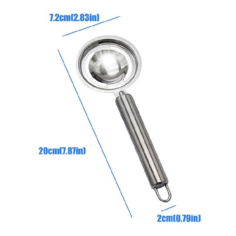 Stainless Steel Eggs Yolk Separator With Long Handle and Hook Practical Eggs Divider For Cooking Needs