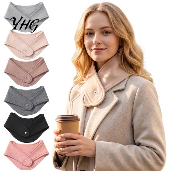 Thermal Velvet Neck Support Warmer for Winter Cold Weather, Silk Wrap, Fleece Lined Soft Collar Gaiter with Hidden Snap Fastening Women, Windproof