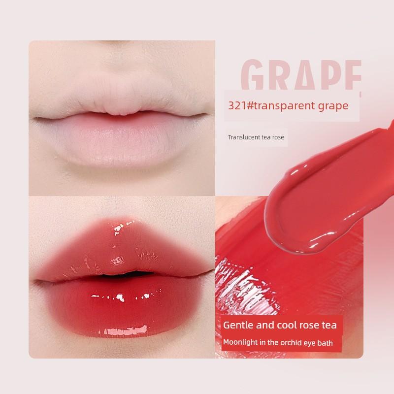 Novo Lip Lacquer Lipstick Mirror Water Light Lip Gloss Non-Fading No Stain on Cup Nude Color Series Student Party Cheap Plain Makeup