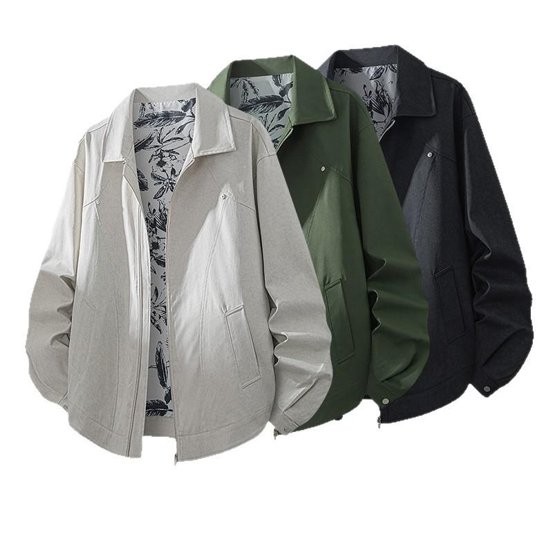 Men's Trendy Lapel Jacket: Spring & Autumn Plus Size Casual Outerwear