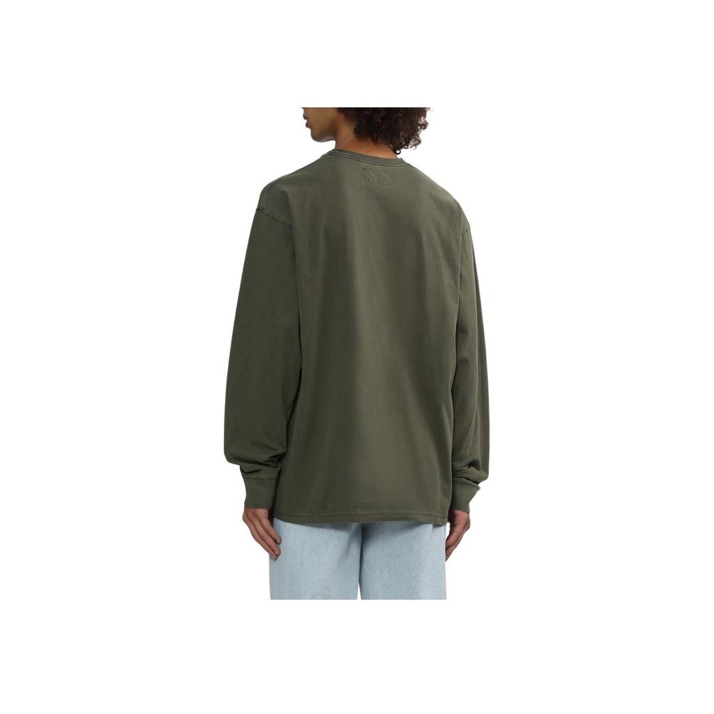 Carhartt WIP Logo Tag Stitched Pocket Dyed Long Sleeve T-Shirt Unisex Tops Green CHXLTA242036N-GRB
