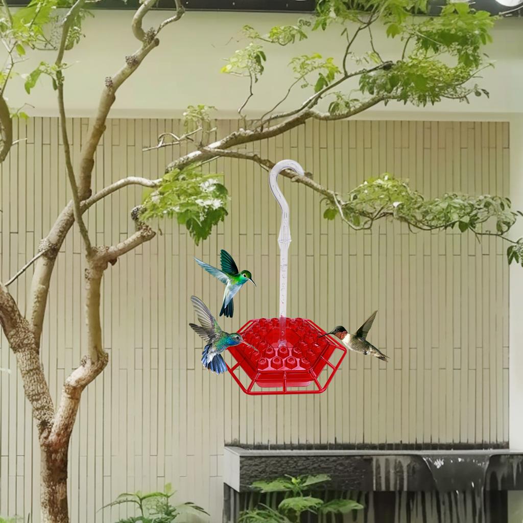 Feeder Hummingbird with 30 Feeding Ports Hanging Outdoor Bird Feeder Anti-Ant and Bee Garden Yard Decor Pet Bird Supplies