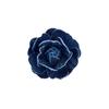Retro Denim Tyg Kamelia Brosch, High-End Kvinnlig Tredimensionell Vit Liten Doftande Brosch, Eleganta Accessoarer