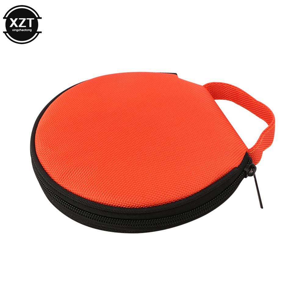 1pcs Portable CD DVD Case 20P Capacity Oxford Cloth CD Storage Bag Round Holder with Zipper for Home Car CD Box Bag