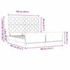Bed Frame with Headboard Black 180 x 200 cm Fabric
