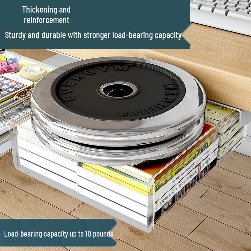 Under-Desk No-Punch Invisible Drawer & Organizer for Cosmetics