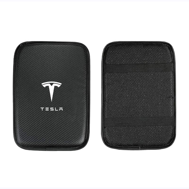 Car Armrest Box Mats Leather Center Console Covers Accessories For Tesla Model 3 Model X S 2016-2020 Decals TM3 TMX TMS Decal