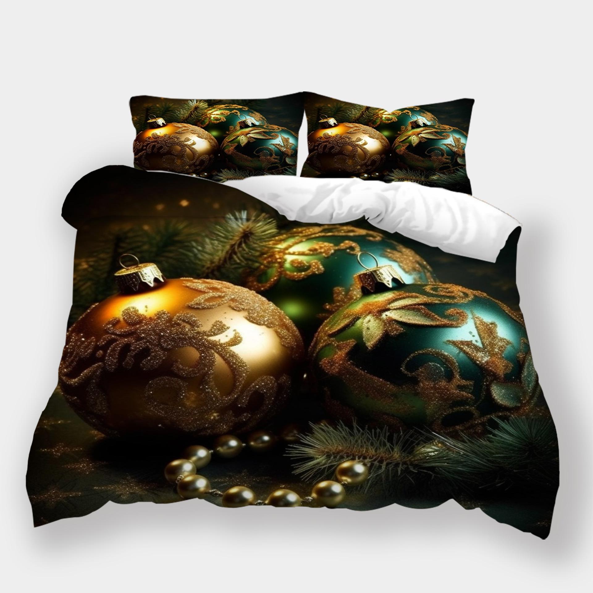 

Рождественский подарок 3D-принт полиэстеровая наволочка пододеяльник набор из двух или трех предметов EU Single 135*200