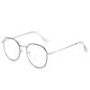 Metal Anti Blue Light Myopia Glasses Pink Gold Frame Polygon Nearsighted Spectacles 0 To -6.0