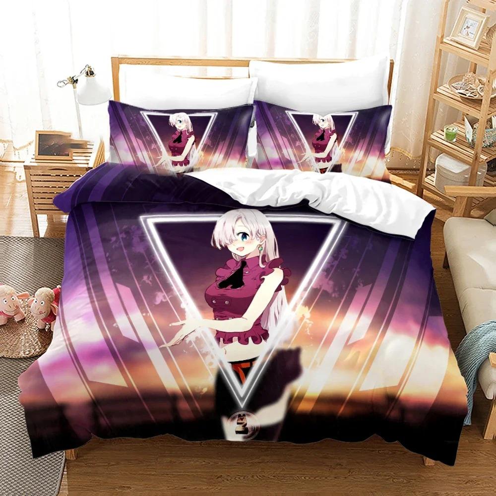 3D Printed Seven Deadly Sins Bedding Collection Anime Meliodas Duvet Cover Double Twin Full Queen King Adult Kid Bedclothes Quilt Cover