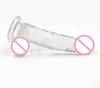 Realistic Clear Dildo Jelly  Balls Dong Suction Cup 4 Size Classic Realistic Dildos