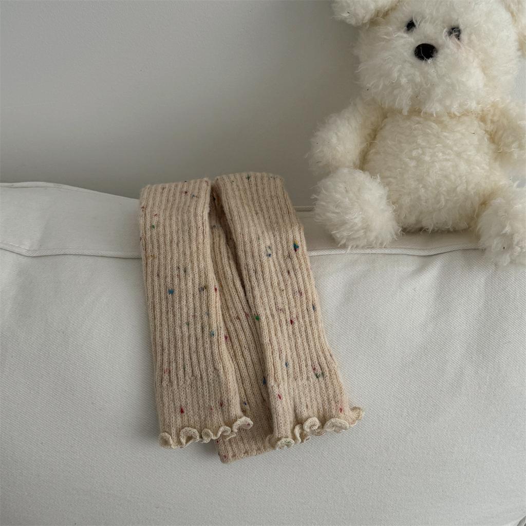 Copriscalze a Pois in Cashmere Ispessito, Un Versatile Copriscalze in Lana per Ragazze Trendy in Autunno e Inverno