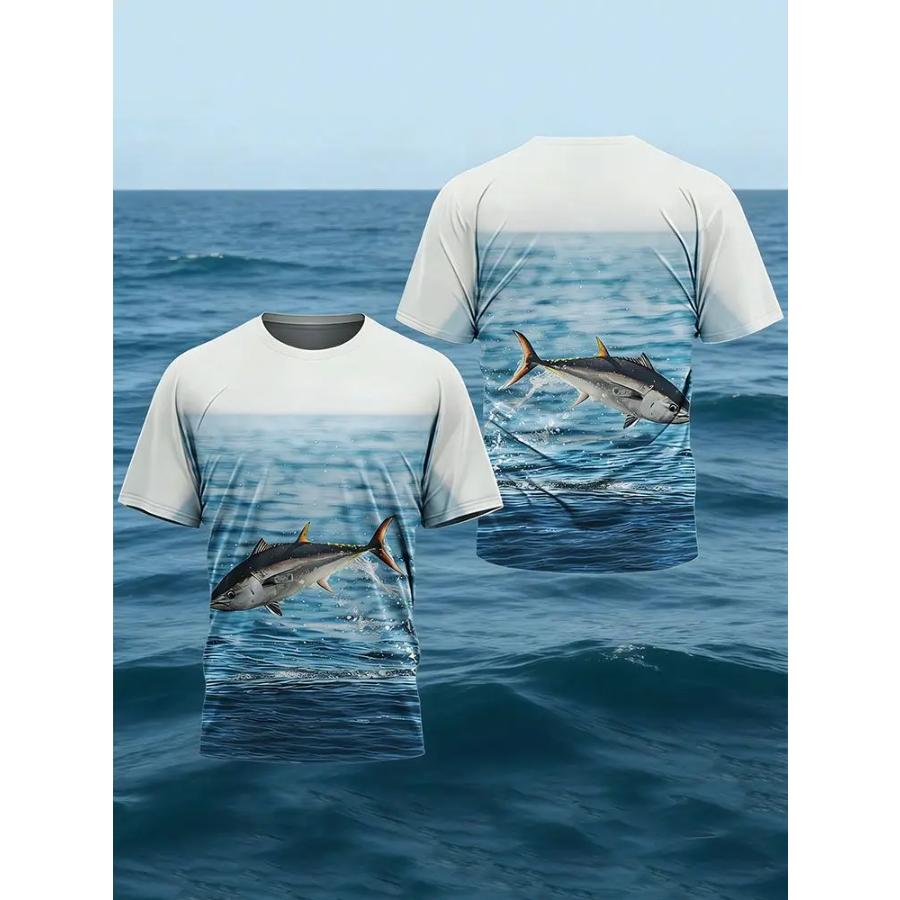 Summer Hunting Fishing 3D Print T-Shirts Men Women Casual Short Sleeve T Shirt Harajuku Y2K Top Streetwear Tees Men's Clothing