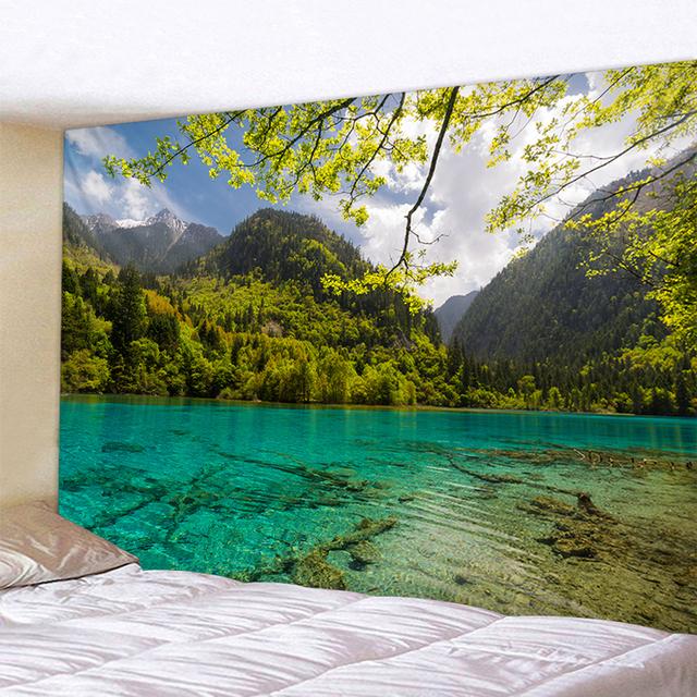 

Красивый волнистый пейзаж с принтом, большой настенный гобелен, настенный гобелен, настенное искусство, природный пейзаж, спальня, гостиная 180x230cm