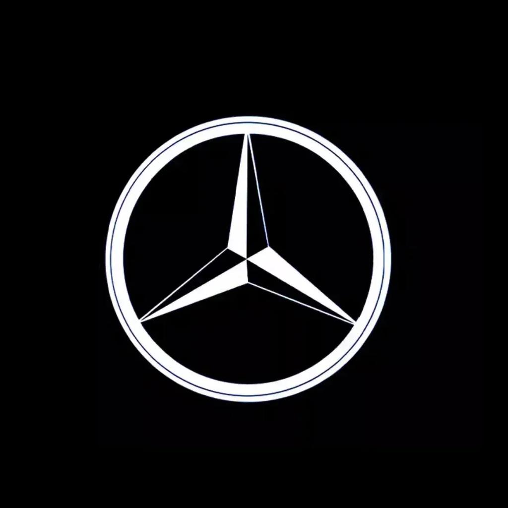 Car Sticker 2P Car Door Lamp Projector Welcome Step Up Puddle Light For Mercedes Benz ML W166 GLE C167 B E A C Class W205 W176 W