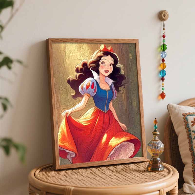 Disney Snow White Paint By Number Kit Drawing Canvas DIY Picture Home Decor Arts Crafts Wall Art Gift For Adults Aesthetic Room Decor