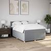 VidaXL Slat Bed Base with Mattress Light Grey 160x200cm Fabric 3286738