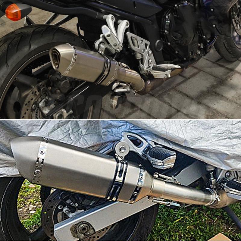 For Suzuki GSF650 GSX650F 07-16 GSF1250 07-18 Bandit 650 1250 Escape Slip-On Motorcycle Exhaust Pipe With Muffler Mid Link Pipe