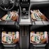 Inger Pippi pattern  Black Car Floor Mats Full Coverage All-Season Car Mats, XPE Non-Slip And Wear-Resistant Mats Suitable for SUV Interiors, Textured