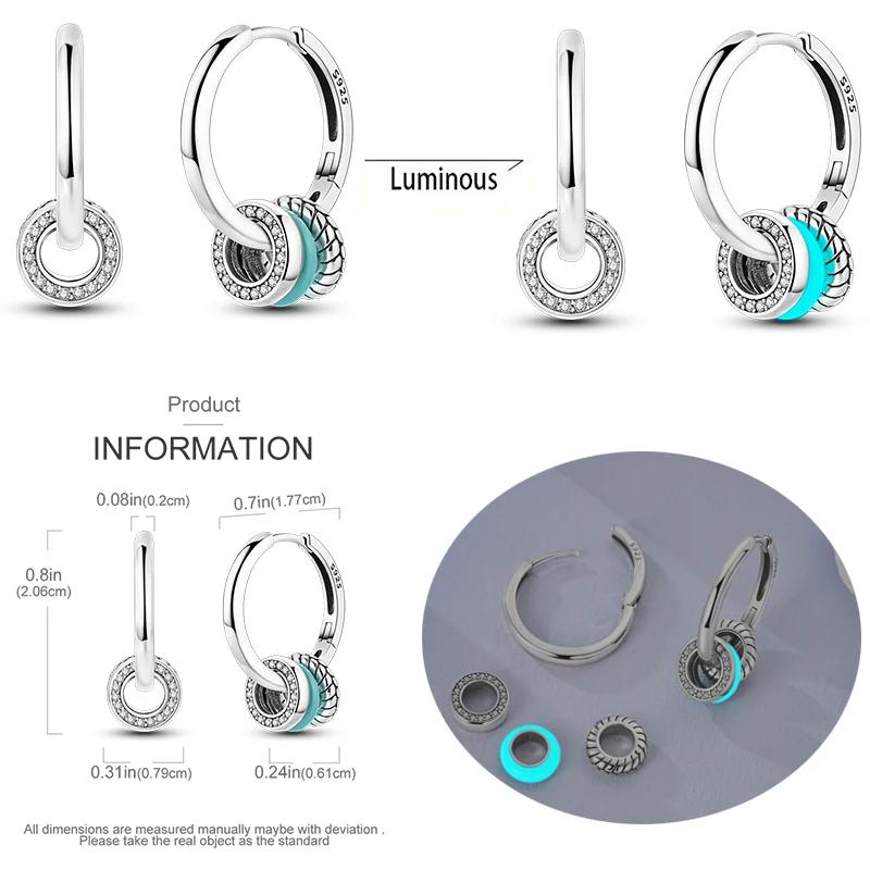 Original Design 925 Sterling Copper Luminous Firefly Pendant Earrings For Women's Luxurious Wedding Anniversary Zircon Gifts