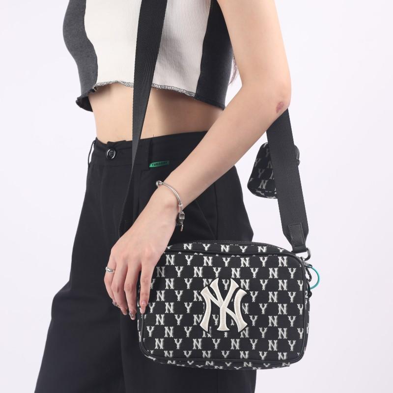 MLB Monogram Collection Polyester Combo Bag, Camera Bag, Crossbody Bag, Shoulder Bag Unisex Black Casual 3ACRM012N-50BKS