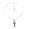 Creative Cartoon Alloy Drip Oil Inlaid Zircon Nutcracker Soldier Pendant Necklace Versatile Everyday Style