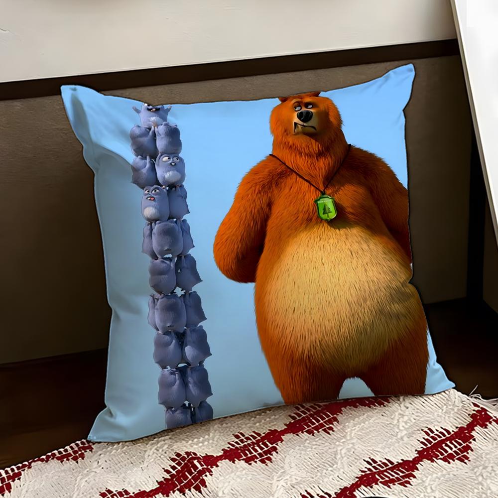 GGrizzly And LLemmings Cushion Cover Reversible Soft Durable Pillow Cover Home Car MultiScene Use for Daily Comfort