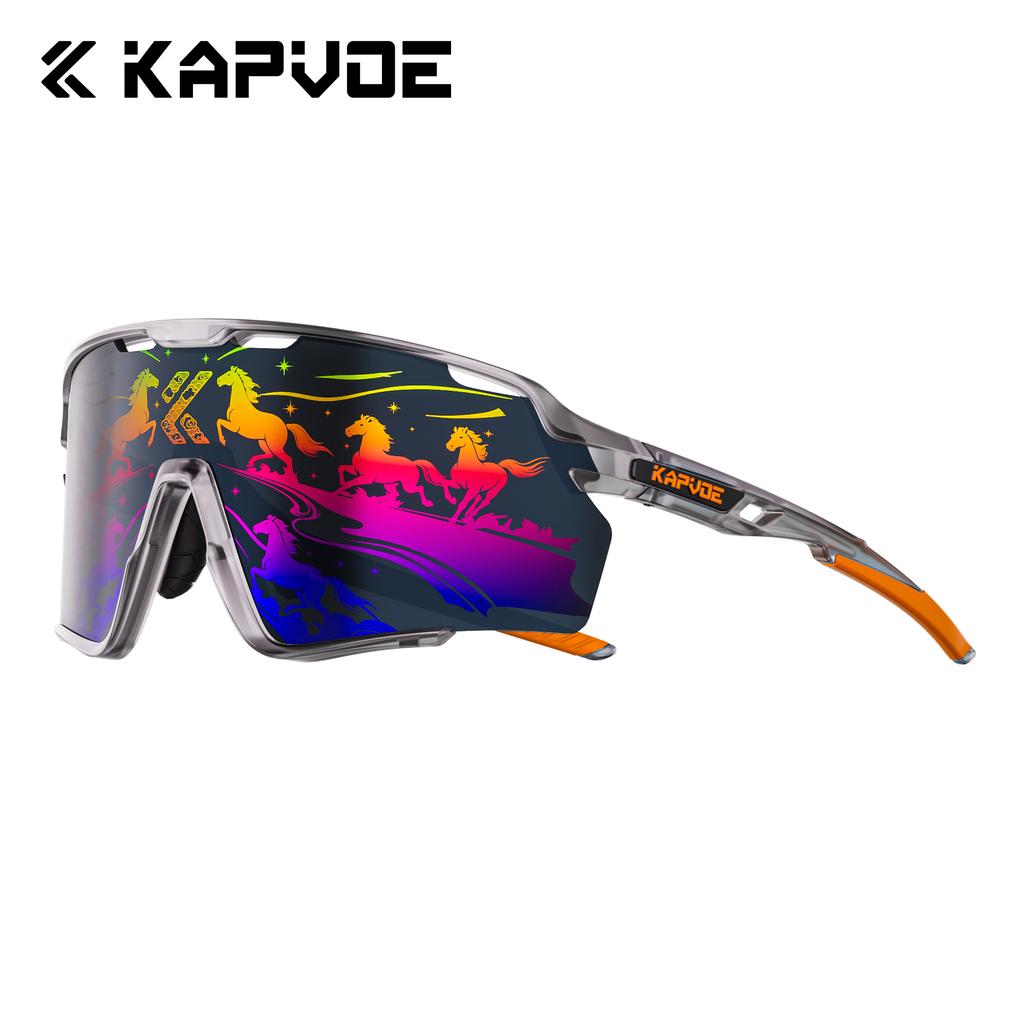 KAPVOE Nouvelle Technologie Verres Nano Lunettes de Cyclisme Lunettes de Soleil Sportives d'Extérieur Hommes Femmes Vélo de Route VTT Vélo Lunettes de Randonnée UV400