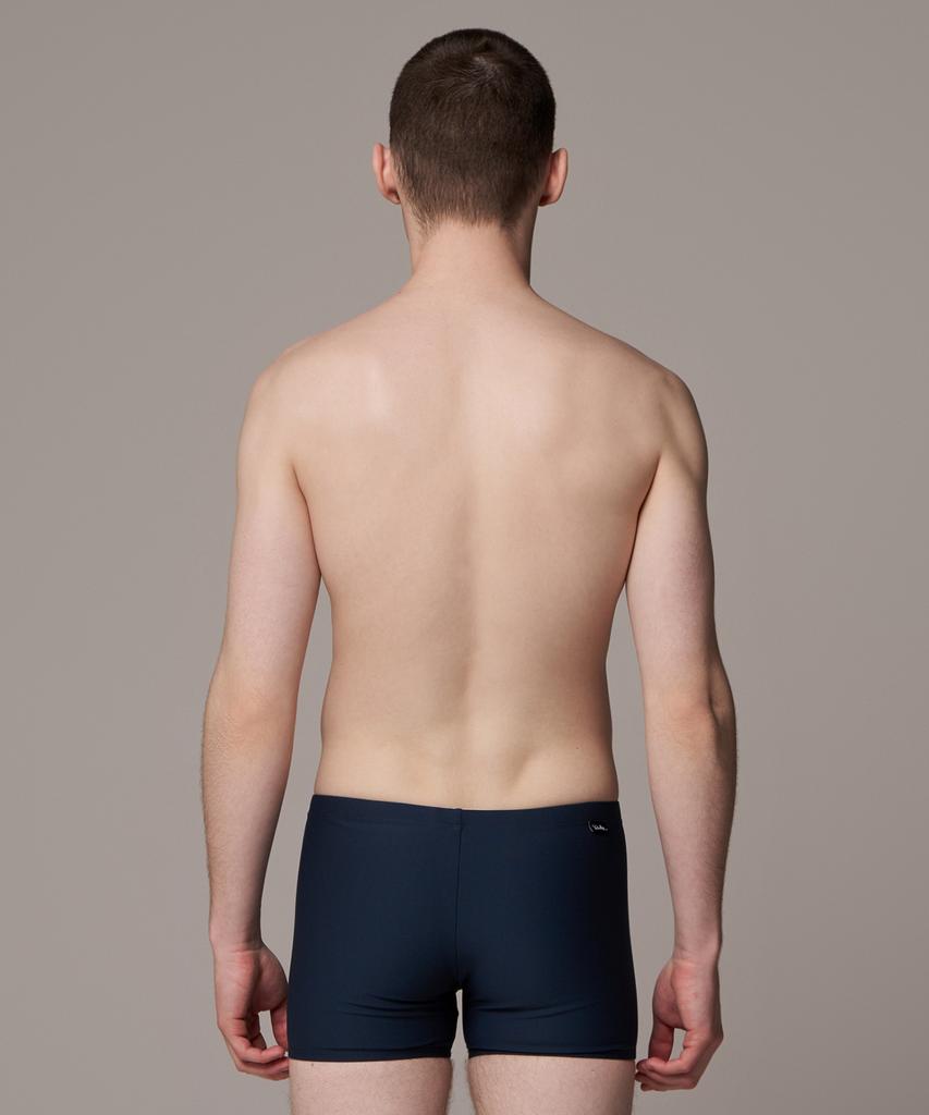 Laelliseupocheu [Osmq710 Nvy] Solid Square Men'S Swimsuit Navy