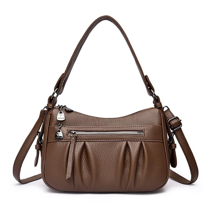 Stylish PU Shoulder Bag for Women Fashionable Crossbody Bag with Multiple Pockets Daily Use Tote Bag