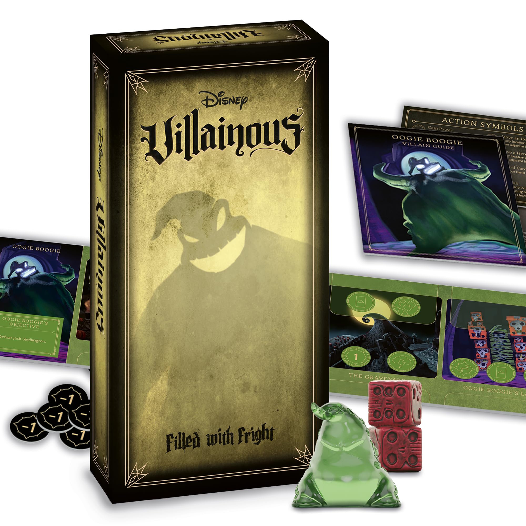 

Настольная игра Ravensburger Disney Villains Frightful Strategy Присоединяйтесь к Уги Буги, Джеку Скеллингтону и другим Для возраста - - Буги, Лок, - Награжденная - 10+