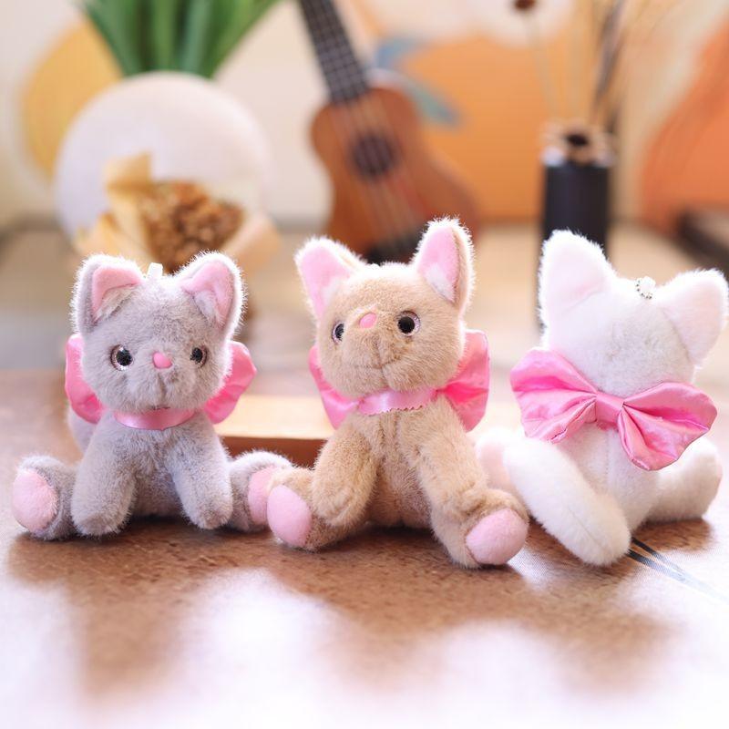 Bowknot Cat Plush Doll Pendant With Soft Material For Kids Room Decor And Gifts