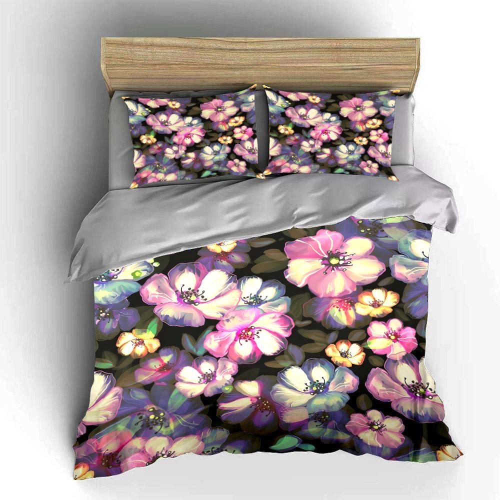 Dreamy Floral Symphony Bedding sets Duvet covers Pillowcases(1* Duvet Cover 2* Pillowcases without duvet insert)
