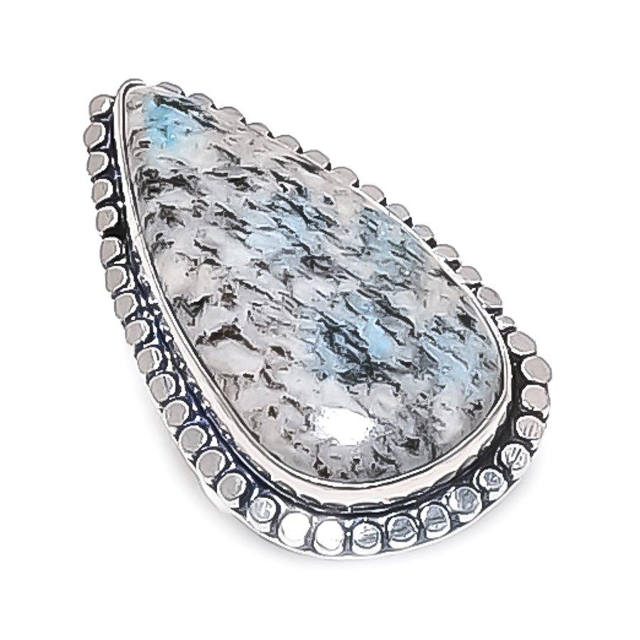 

Natural K2 Blue Azurite Gemstone 925 Sterling Silver Jewelry Ring Size 6 V0l31