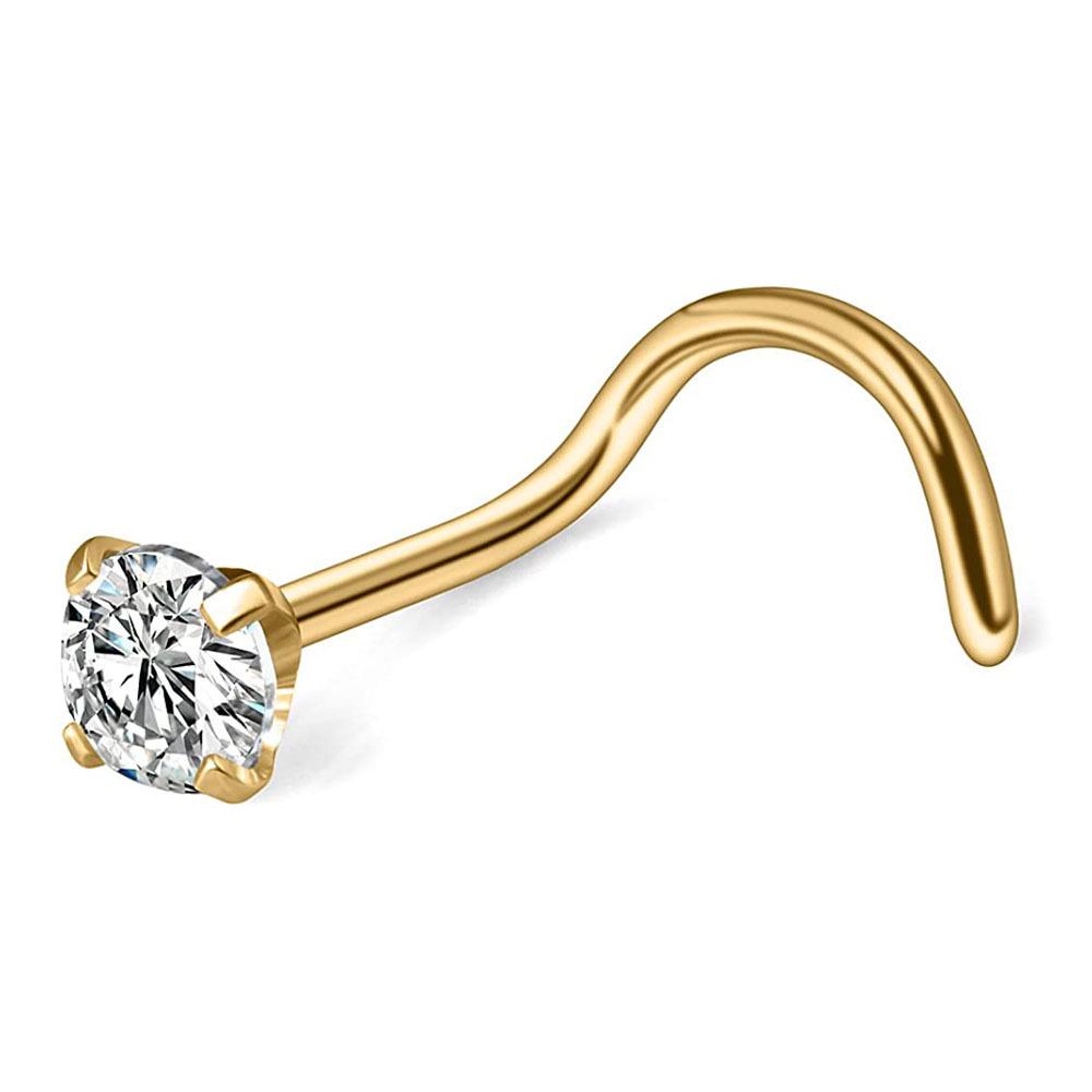 Evropská a americká móda Nerezová ocel Zirkon Piercing šperky do nosu a rtu