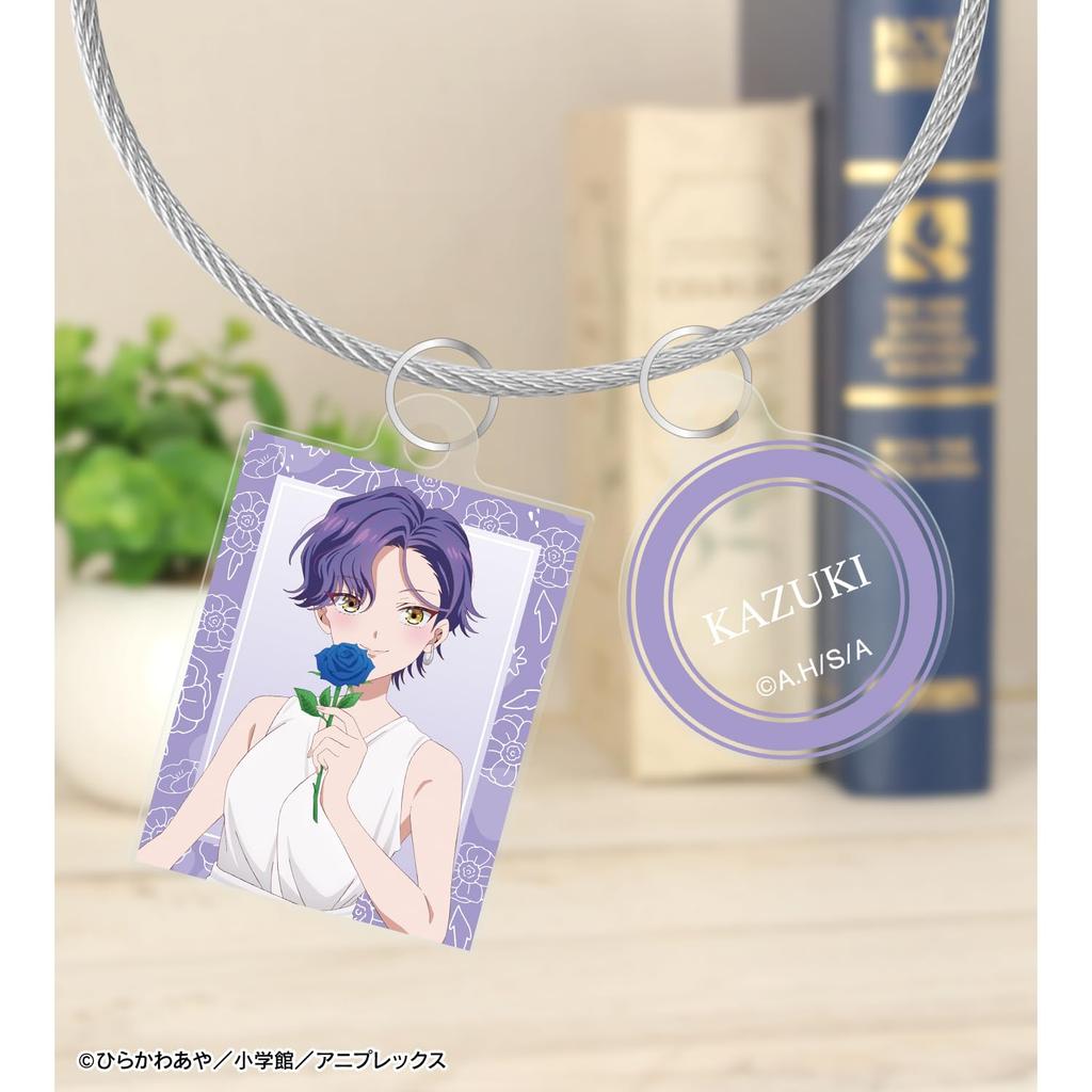 TV Anime Three Mikado Sisters Are Surprisingly Original Mikado Ikki White Dress and Flower Double Wire Acrylic Keychain "The Easy." Illustration Ver.