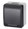 Hermes Gniazdo Pojedyncze Z/U 2P+Z Schuko Ip44 Antracyt 0324-07