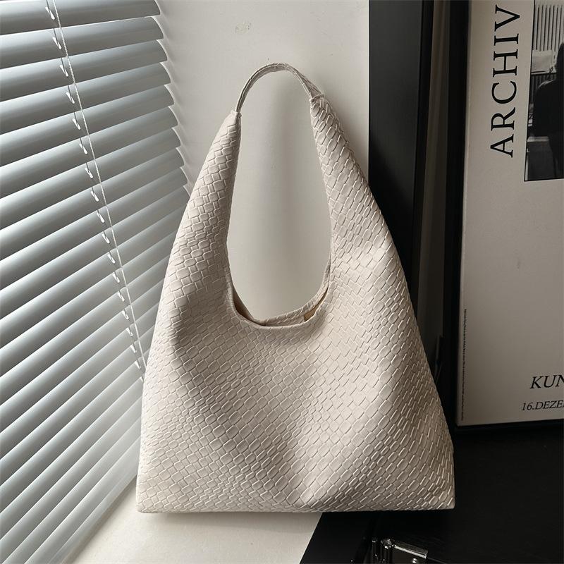 Autumn Women's Bags Fashion Casual Soft Leather Tote Bags Niche High-end Shoulder Bags Large-capacity Commuter Armpit Bags
