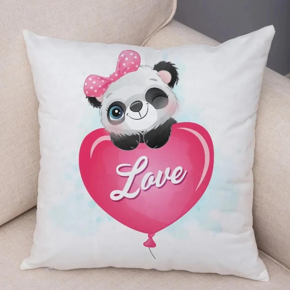 Kreslený Čínský Panda Dekorativní Povlak na Polštář Ozdoby do Auta Kancelář Obývací Pokoj Pohovka Domácí Povlak na Polštář