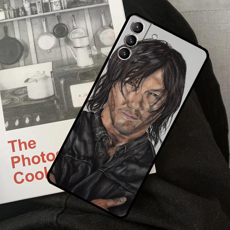 Daryl Dixon The Walking Dead Phone Case For Samsung Galaxy S24 S22 S23 Ultra S20 S21 S24 FE S9 S10 Plus Note 10 20 Ultra