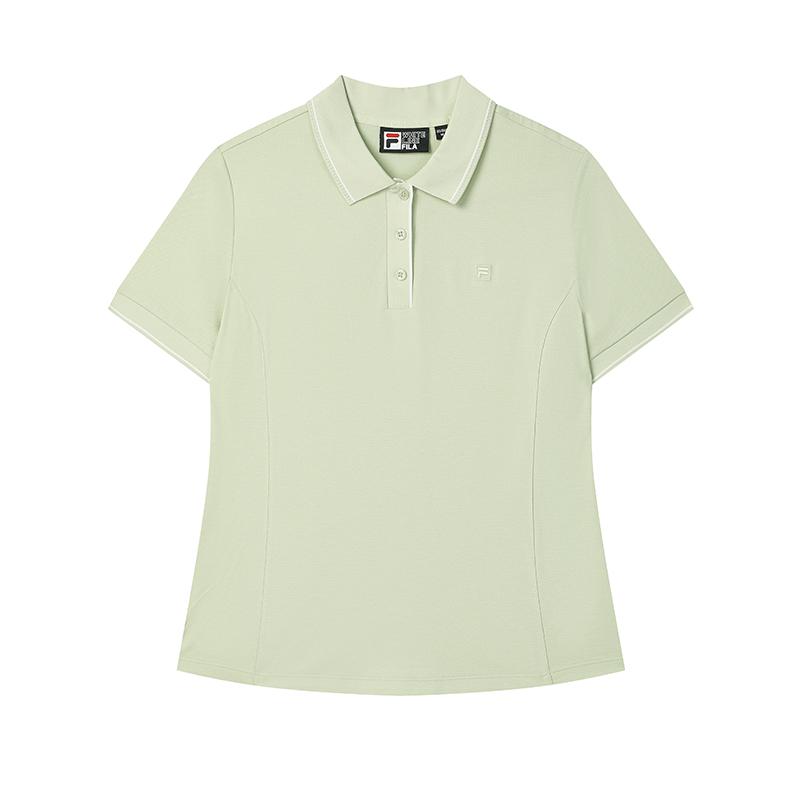 New FILA WHITE Polo Shirt Women's Herbal Green F11W523105F-LG