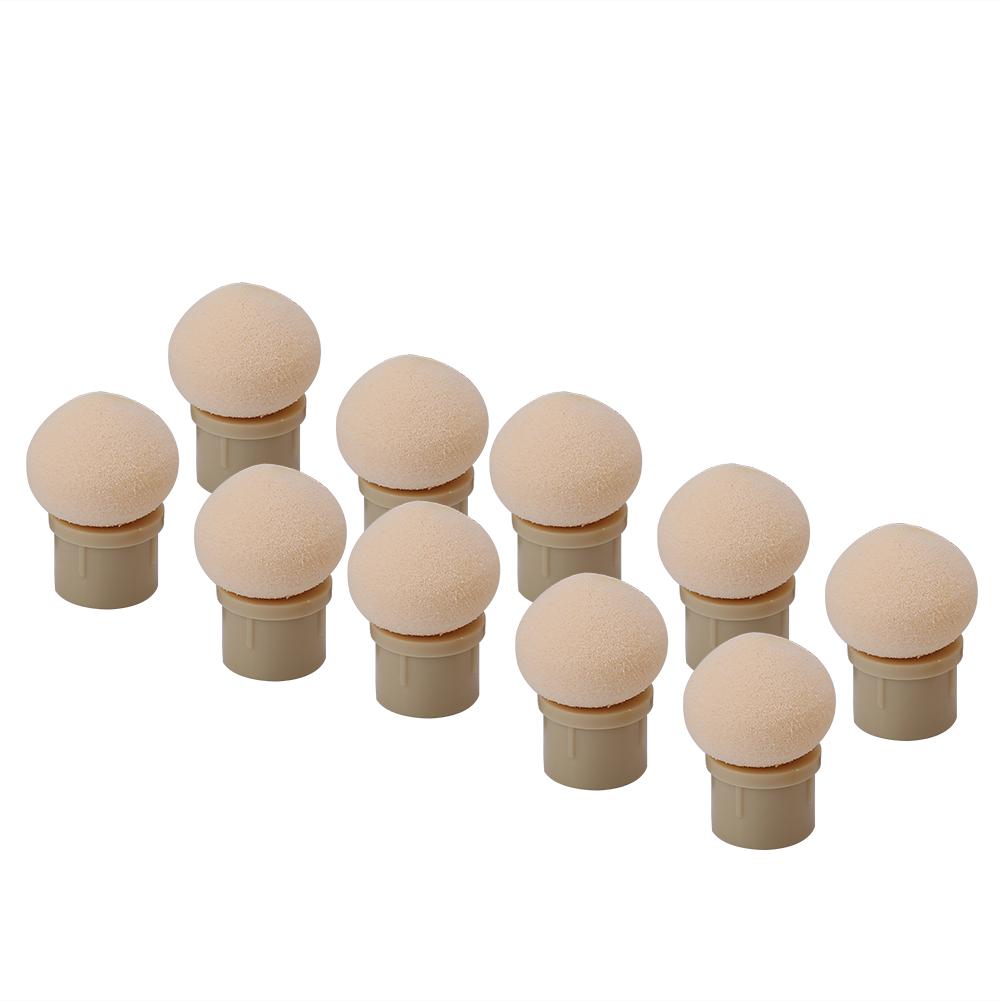 

2 типа, 10 шт., сменная головка губки для блестящей пудры, расставляющая ручка, кисть для дизайна ногтей, инструмент Sharp End