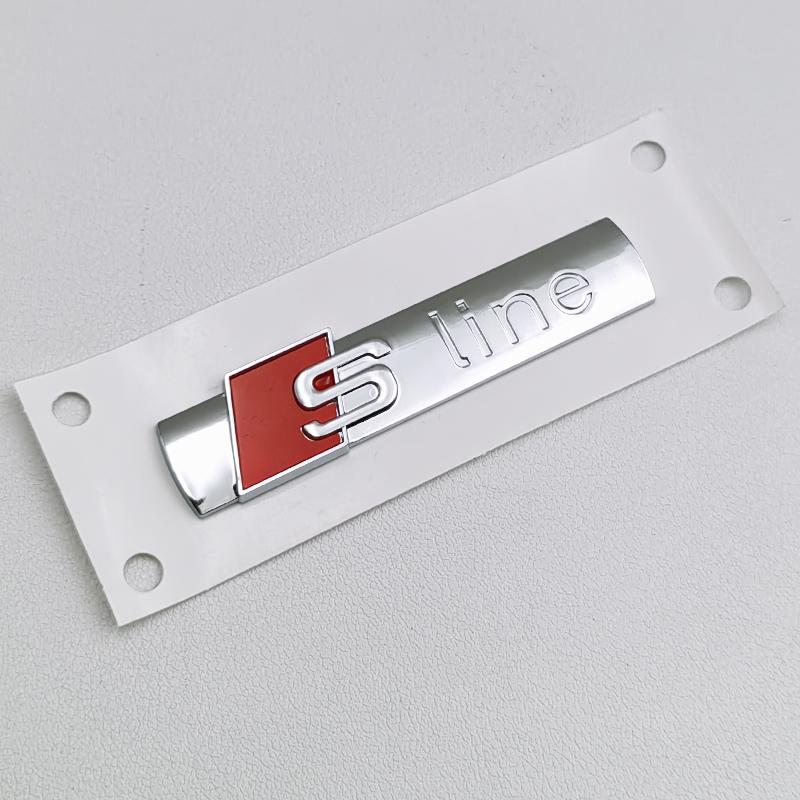 1pcs 3D ABS Chrome S Line A1 A2 A3 A4 A5 A6 A7 A8 Logo Emblem Auto Badge Trunk Decal For Audi Sline Car Body Sticker Accessories