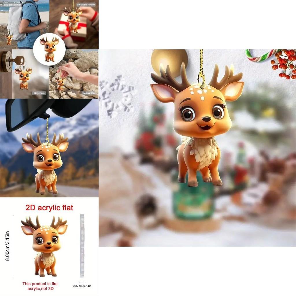 Creative Acrylic Car Hanging Charm Cute Cartoon Decoration Perfect For Home Car And
