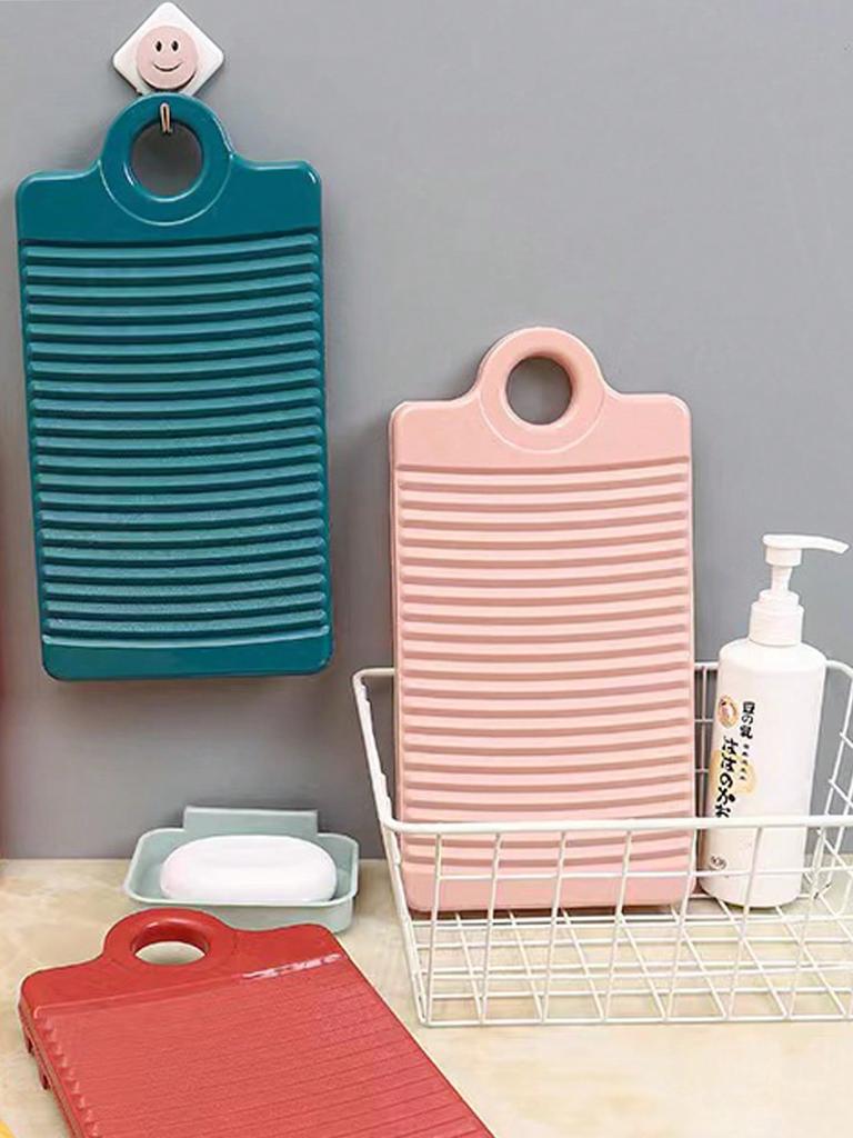 3pcsRandom Color Anti-Slip Washboard, Household Mini Hand-Held Scrub Board, Thickened Laundry Scrubber'