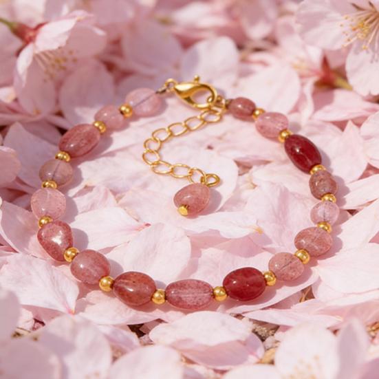 Damen Armband Unregelmäßige Natursteinperlen Verstellbare Länge Armband Bequem zu tragen Handgelenk Vielseitiges Accessoire