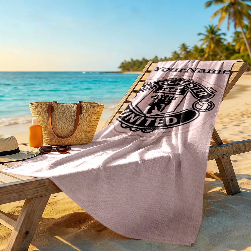 Manchester Customized Name Beach Towel Quick-Dry Soft Microfiber