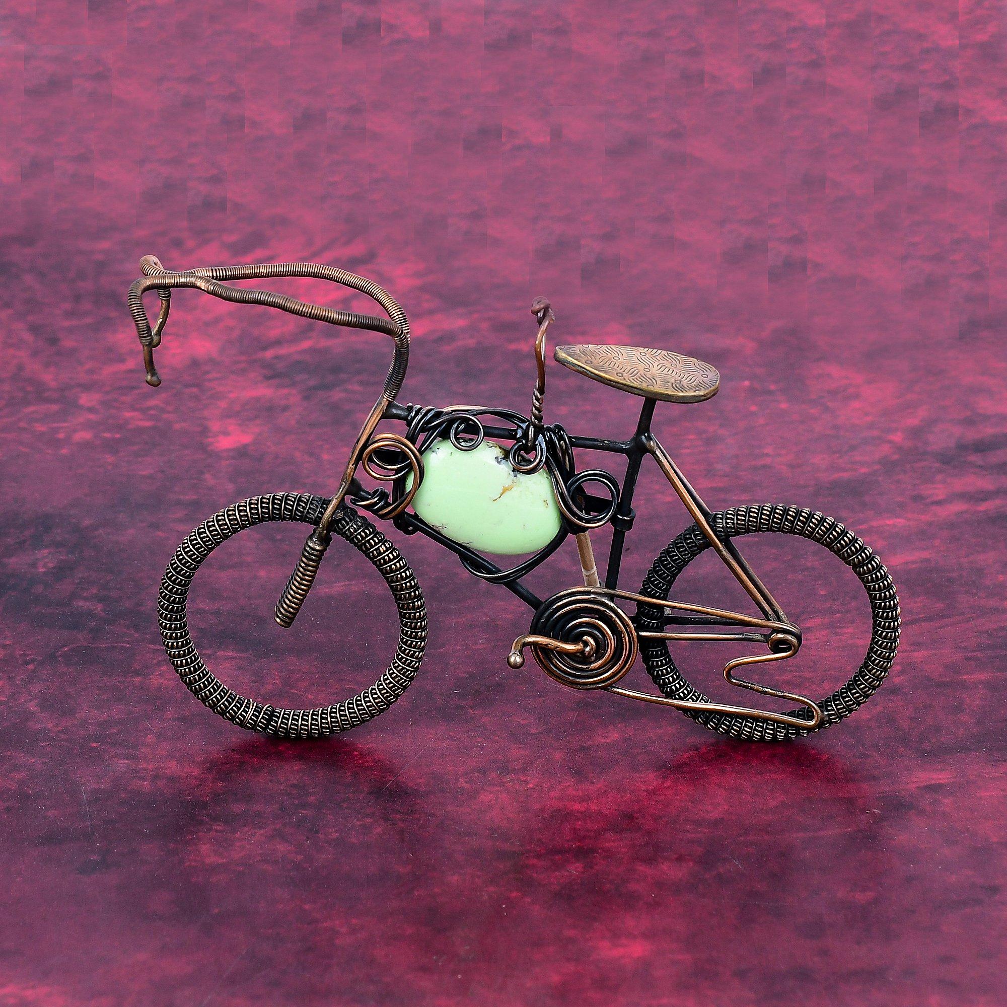 Lemon Chrysoprase Pendant Cycle Jewelry Copper Wire Wrapped Gemstone Pendant